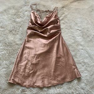 Lilyful Backless Dress Champagne Strappy